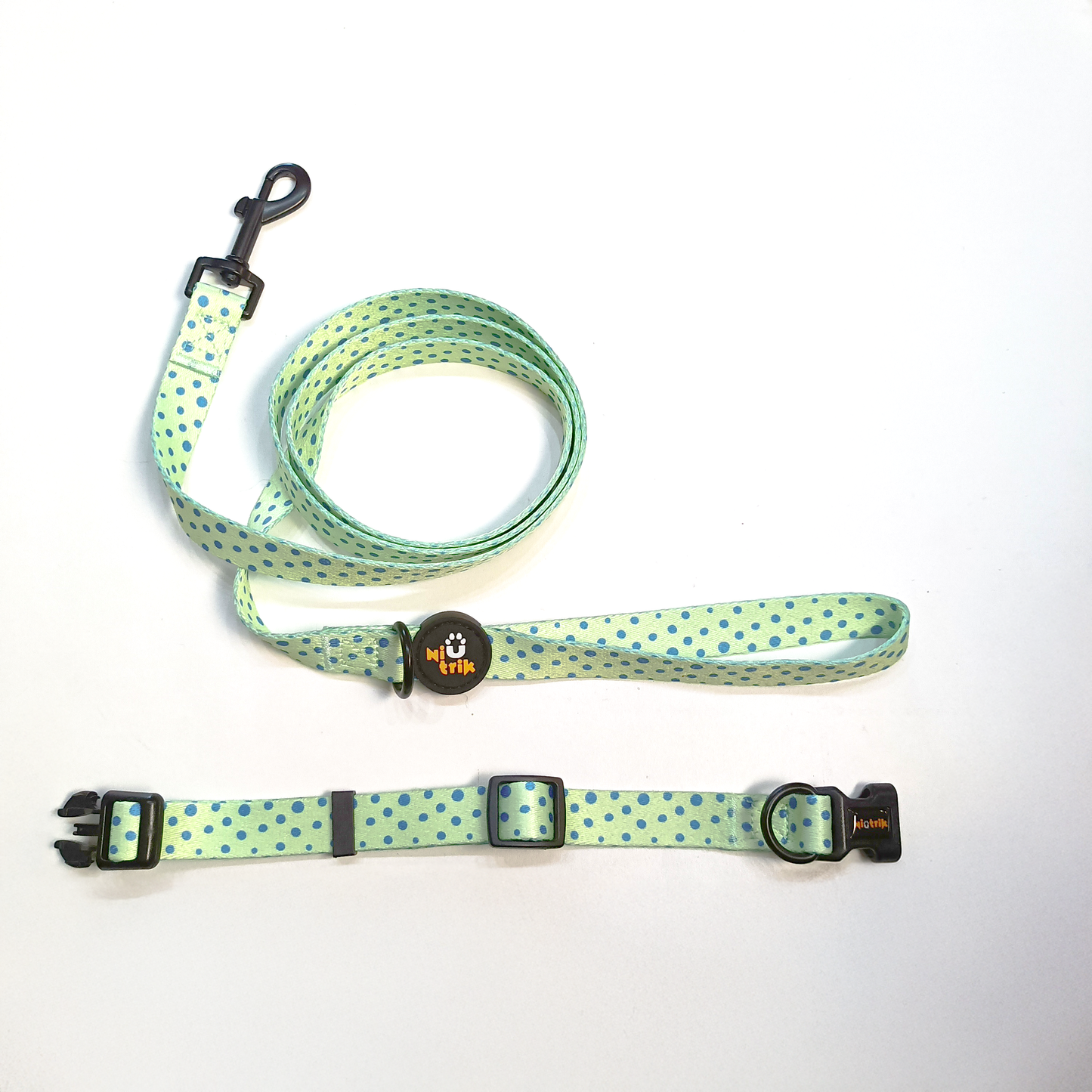 Collar and Leash Set – Leap Into Style (Frogs)