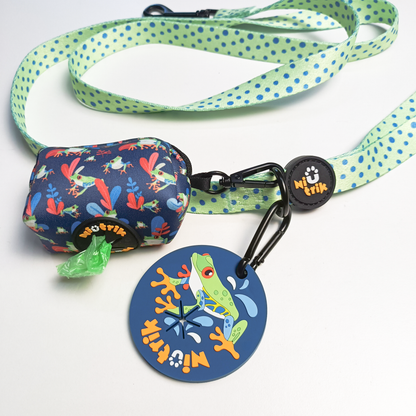 Collar and Leash Set – Leap Into Style (Frogs)