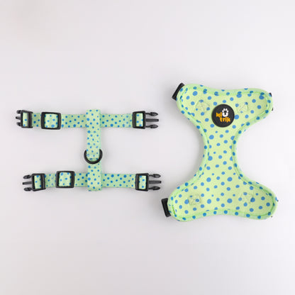 Reversible Dog Harness – Leap Into Style (Frogs)